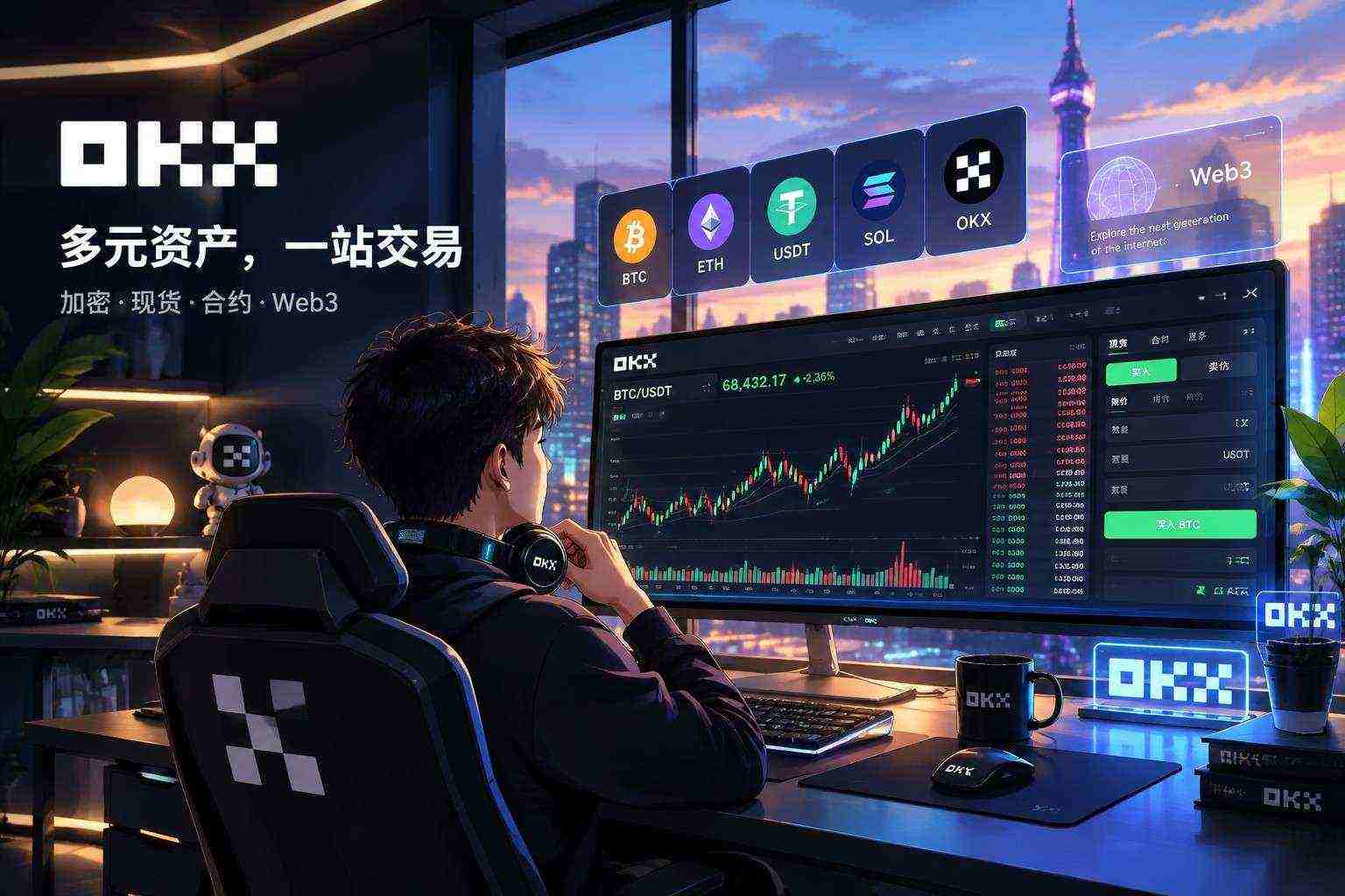 易欧交易软件下载  移动端使用场景示意
